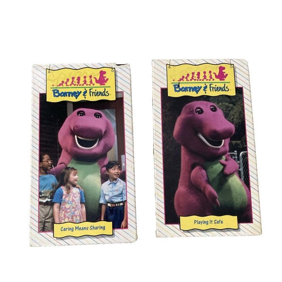 Barney And Friends Lot 2 Caring Means Sharing & Play It Safe VHS Time Life Video - Picture 4 of 10